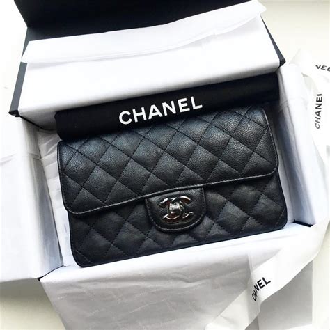 mini black Chanel bag